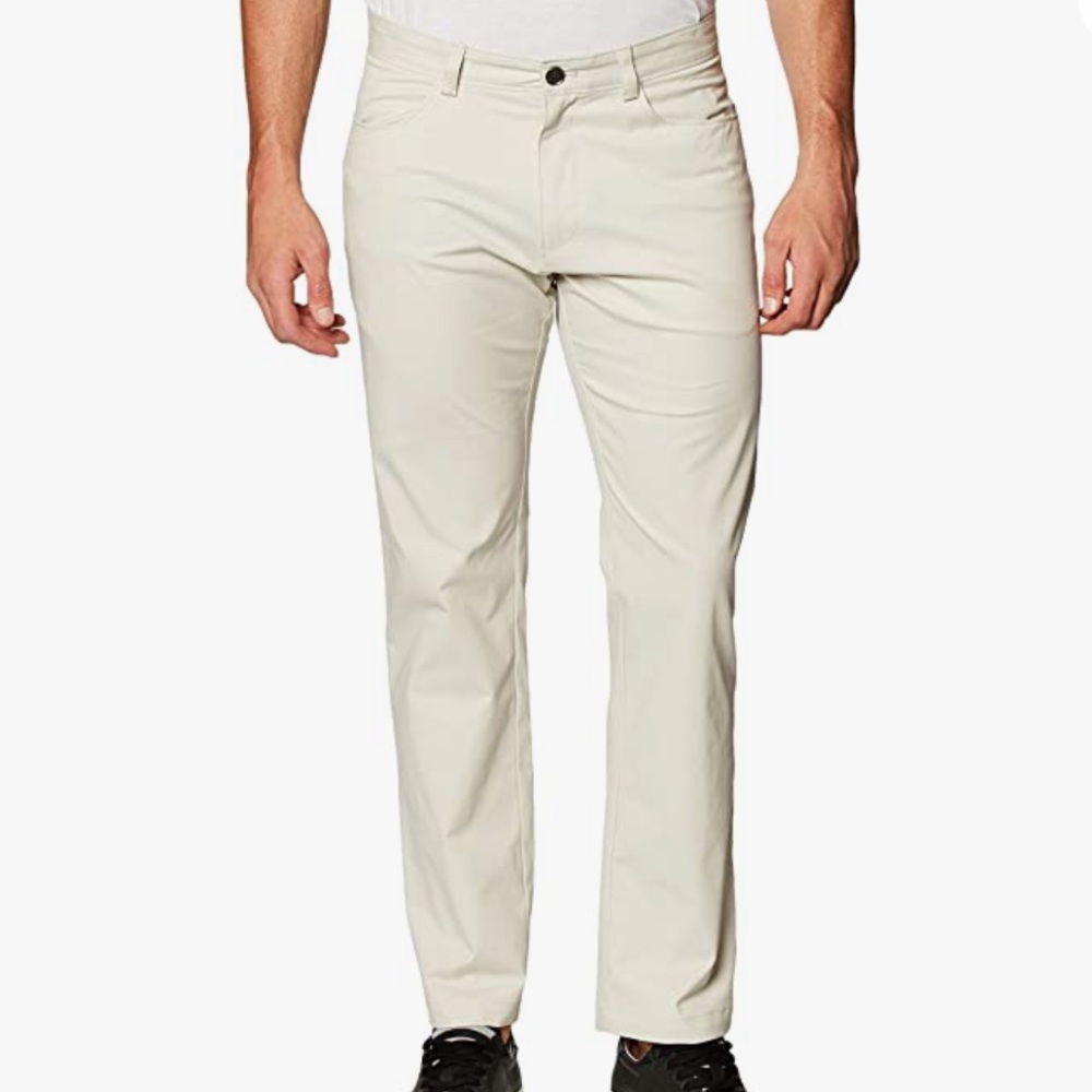 Calvin Klein Men's Stretch Sateen Casual Pants Steam 30W x 32L